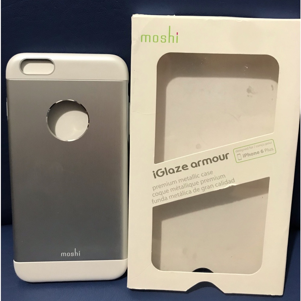 New Moshi iGlaze armour premium silver metallic case for iPhone 6 Plus